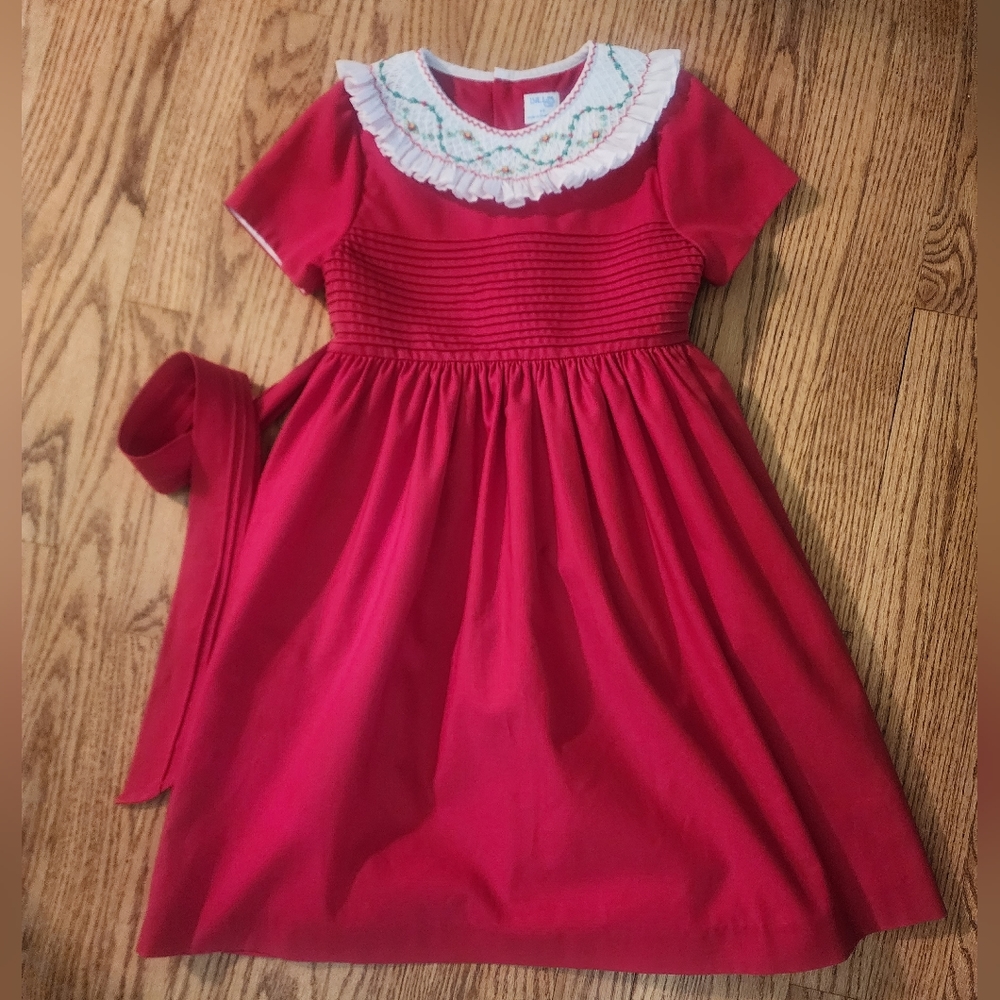 Luli & Me Girl's Smocked Bishop Dress, 6X